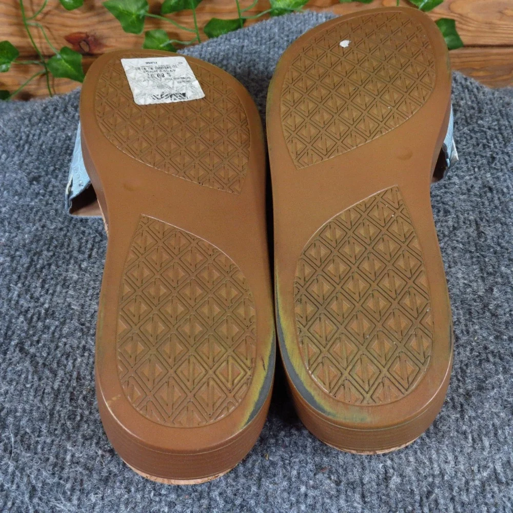 Donald Pliner Fiji Womens Platform Slide Sandals Size 8.5M Summer Light Blue